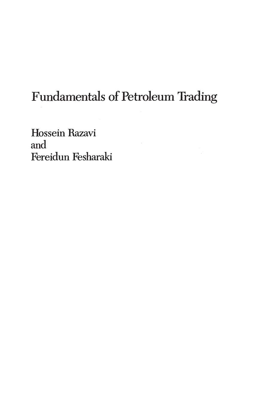Fundamentals Of Petroleum Trading
