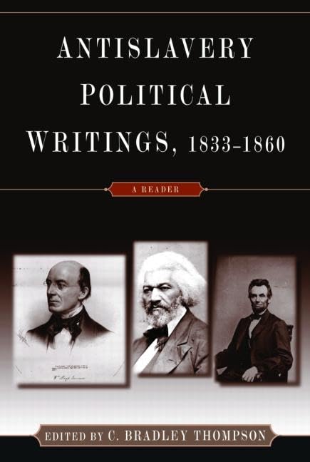 AntiSlavery Political Writings, 18331860: A Reader,Used