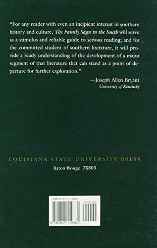 The Family Saga In The South: Generations And Destinies (Southern Literary Studies),Used