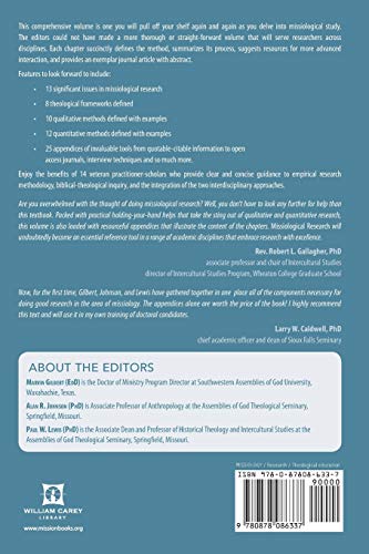 Missiological Research: Interdisciplinary Foundations, Methods, and Integration,Used