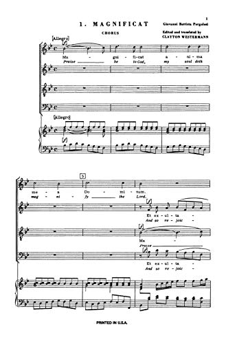 Magnificat: SATB with SATB Soli (Orch.) (Latin, English Language Edition) (Kalmus Edition) (Latin Edition),Used