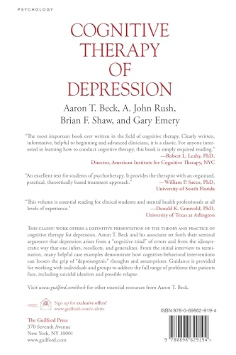 Cognitive Therapy of Depression (The Guilford Clinical Psychology and Psychopathology Series),New