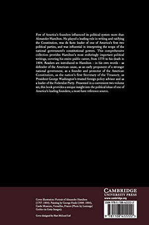 The Political Writings of Alexander Hamilton: Volume 1, 17691789 (The Political Writings of American Statesmen),Used