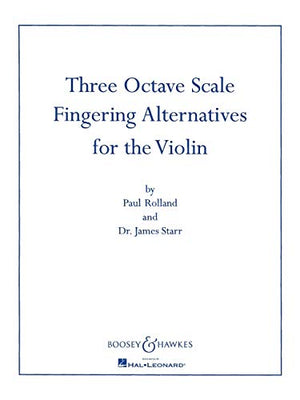 Three Octave Scale Fingering Alternatives for the Violin,Used