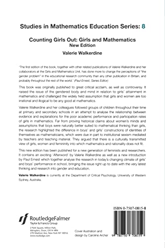 Counting Girls Out (Studies in Mathematics Education),Used