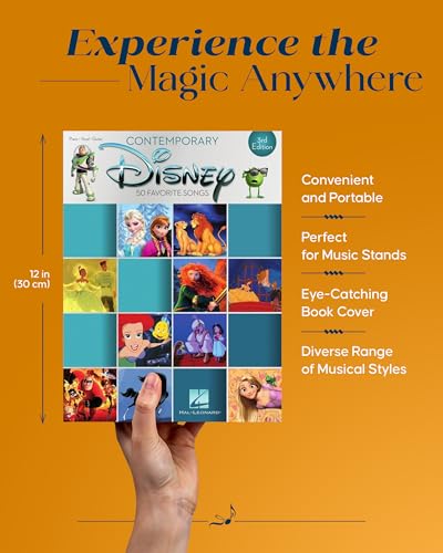Contemporary Disney: 50 Favorite Songs  Disney Piano Book for Piano, Guitar, Vocal  Outstanding Sheet Music Book Collection  ,New