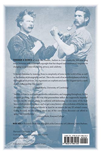 Authors in Court: Scenes from the Theater of Copyright,Used