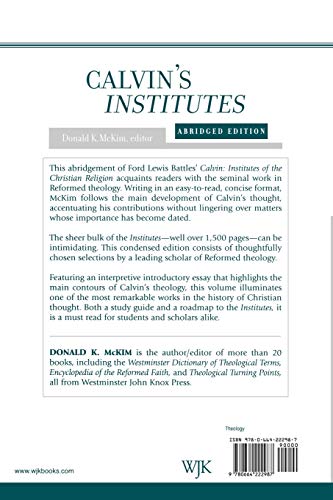 Calvin'S Institutes,New