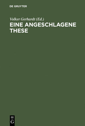 Eine Angeschlagene These: Die 11. Feuerbachthese Von Karl Marx Im Foyer Der Humboldtuniversitt Zu Berlin (German Edition),Used