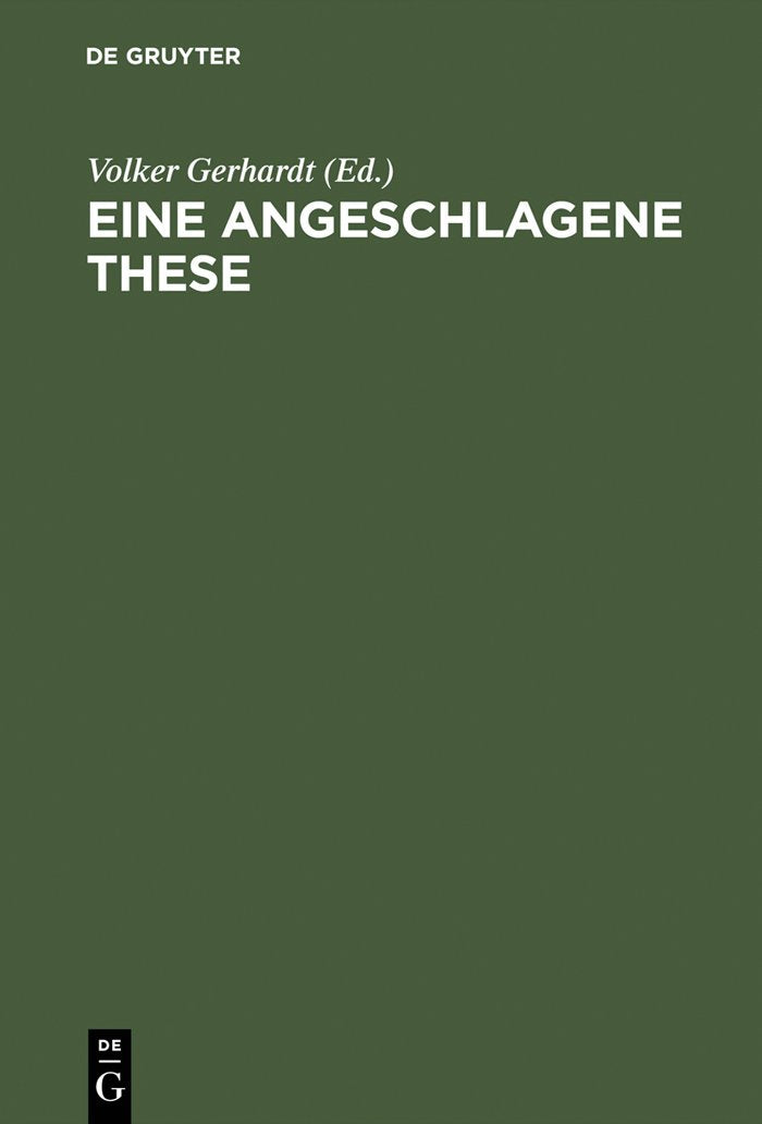 Eine Angeschlagene These: Die 11. Feuerbachthese Von Karl Marx Im Foyer Der Humboldtuniversitt Zu Berlin (German Edition),Used