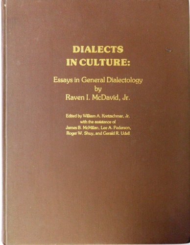Dialects In Culture: Essays In General Dialectology,Used