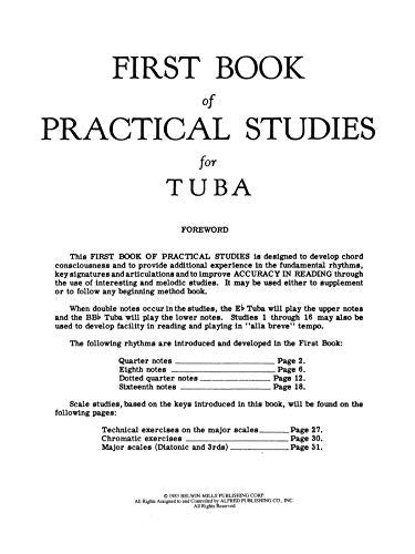 First Book of Practical Studies for Tuba,Used