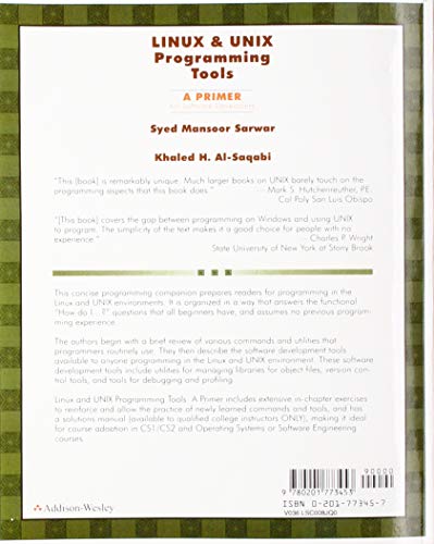 LINUX & UNIX Programming Tools: A Primer for Software Developers,Used