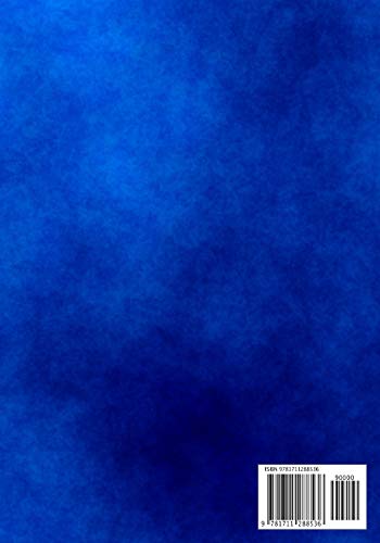 Smooth Blue Minimalist Dot Grid Notebook  7x10 125 dot grid pages Matte Smooth Blue Matte Silk Cover with sturdy white pages not,Used