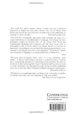 Speech Acts: An Essay in the Philosophy of Language,Used