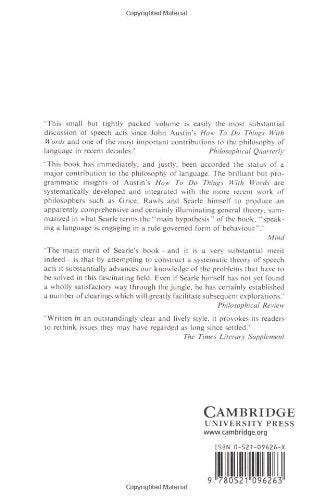 Speech Acts: An Essay in the Philosophy of Language,Used