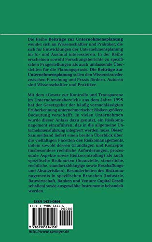 Risikomanagement (Beitrge zur Unternehmensplanung) (German Edition),Used