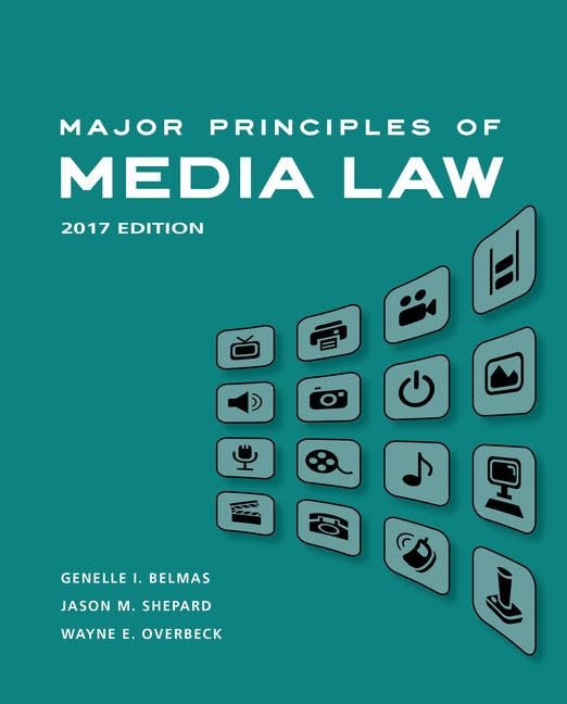 Major Principles of Media Law, 2017,Used