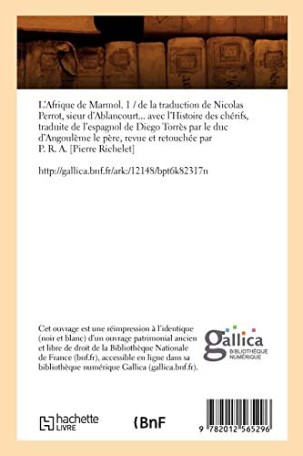 L'Afrique de Marmol. 1 (d.1667) (Histoire) (French Edition),Used