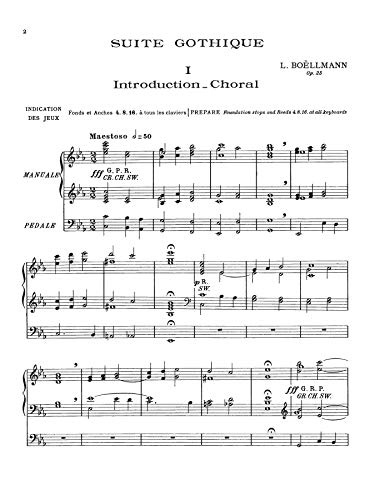 Suite Gothique, Op. 25: Sheet (Kalmus Edition),New