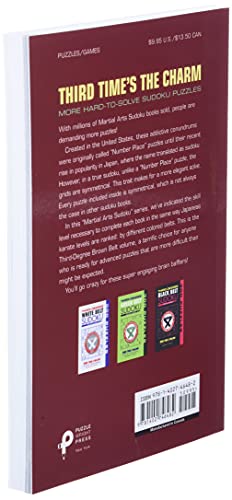 ThirdDegree Brown Belt Sudoku (Martial Arts Puzzles Series),Used