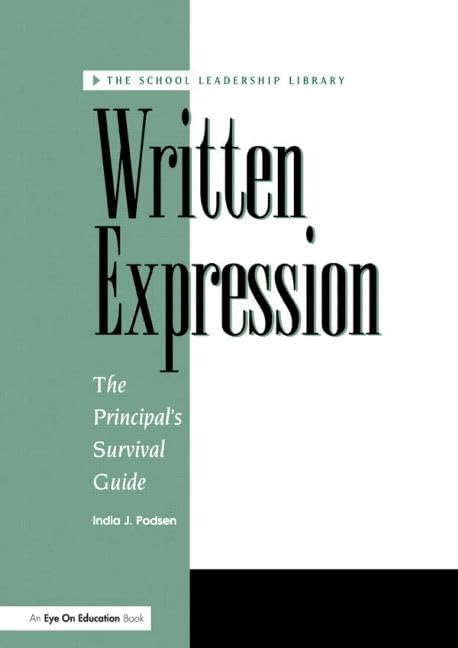 Written Expression Disk with Workbook (School Leadership Library),Used
