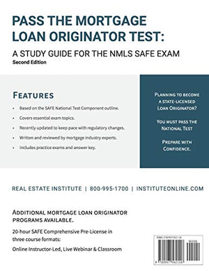 Pass the Mortgage Loan Originator Test: A Study Guide for the NMLS SAFE Exam,Used