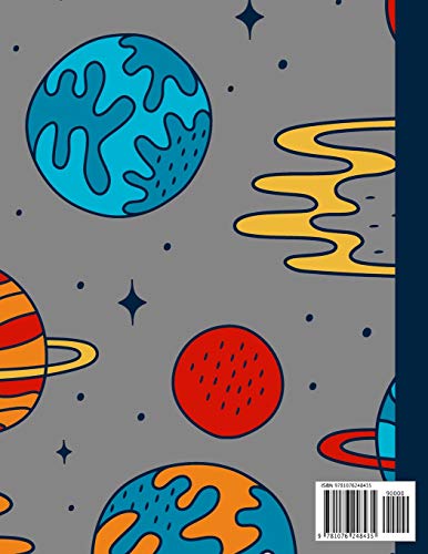 Primary Composition Notebook: An Outer Space Primary Composition Notebook For Boys Grades K2  Handwriting Lines  Red Blue Astro,Used