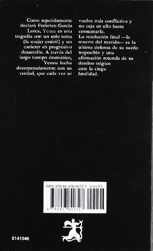 Yerma: Poema tragico en tres actos y seis cuardos (Spanish Edition),Used