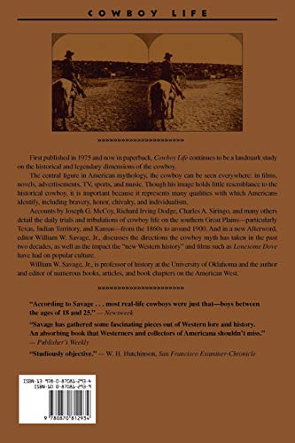 Cowboy Life: Reconstructing an American Myth,Used