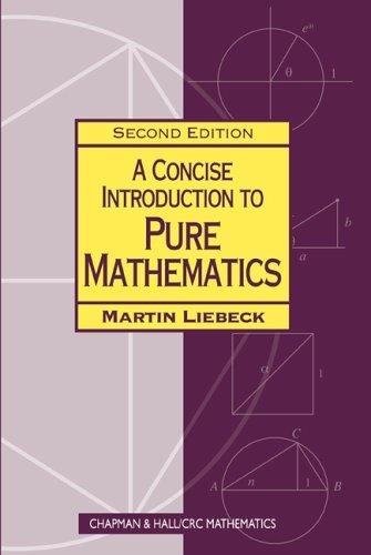 A Concise Introduction to Pure Mathematics (Chapman Hall/Crc Mathematics),Used