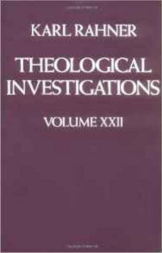 Theological Investigations Volume XXII,Used