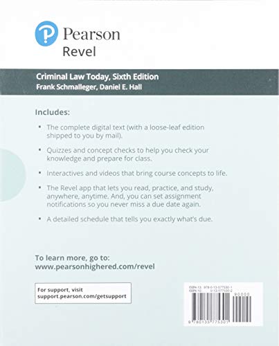 Criminal Law Today  Revel + Print Combo Access Code,Used