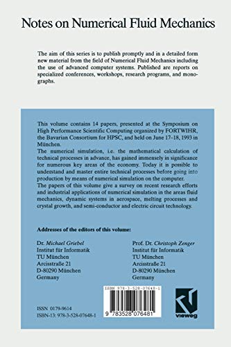 Numerical Simulation in Science and Engineering: Proceedings of the FORTWIHR Symposium on High Performance Scientific Computing,,Used