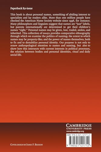 An Anthropology Of Names And Naming
