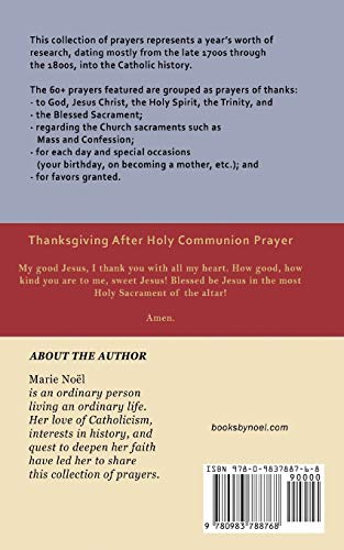 Catholic Prayers of Thanks,Used