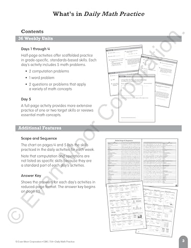 EvanMoor Daily Math Practice, Grade 5,New