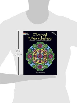 Floral Mandalas Stained Glass Coloring Book (Dover Design Stained Glass Coloring Book),Used