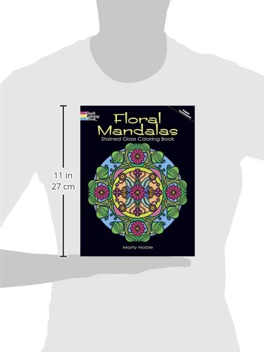 Floral Mandalas Stained Glass Coloring Book (Dover Design Stained Glass Coloring Book),Used