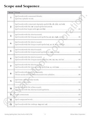 EvanMoor Building Spelling Skills, Grade 4  Homeschooling & Classroom Resource Workbook, Reproducible Worksheets, Teaching Edi,Used