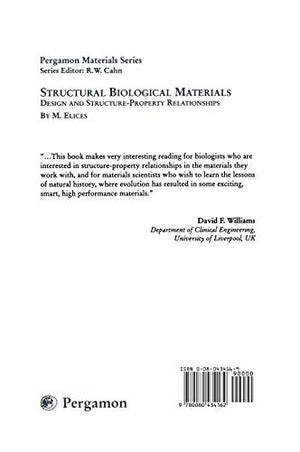 Structural Biological Materials: Design and StructureProperty Relationships (Volume 4) (Pergamon Materials Series, Volume 4),Used