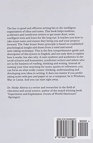 How to Take Smart Notes: One Simple Technique to Boost Writing, Learning and Thinking  for Students, Academics and Nonfiction B,New