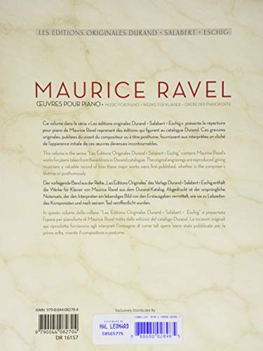 Maurice Ravel  Works For Piano (Les Editions Originales Durand: Salabert  Eschig)