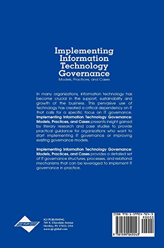 Implementing Information Technology Governance: Models, Practices, and Cases,Used