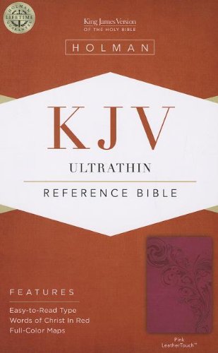 Kjv Ultrathin Reference Bible, Pink Leathertouch,Used