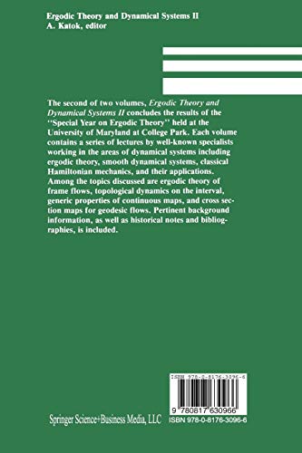 Ergodic Theory and Dynamical Systems II: Proceedings Special Year, Maryland 197980 (Progress in Mathematics, 21),Used