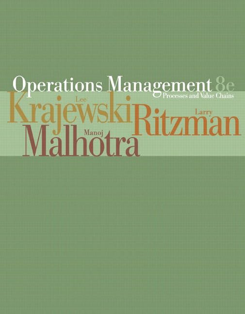 Operations Management: Processes and Value Chains,Used