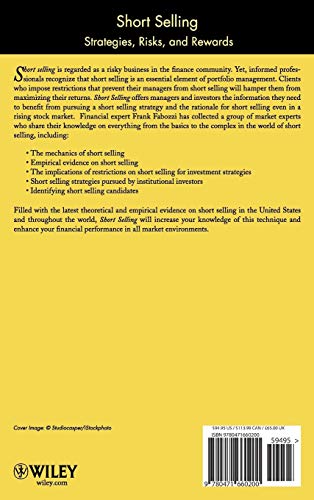 Short Selling: Strategies, Risks, And Rewards,Used