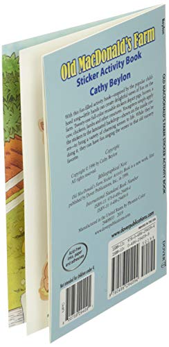 Old MacDonald's Farm Sticker Activity Book (Dover Little Activity Books: Animals),Used