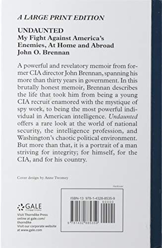 Undaunted: My Fight Against America's Enemies, At Home and Abroad (Thorndike Press Large Print Biographies & Memoirs Series),Used
